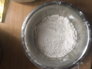 flour remaining in sifting bowl after removing 4 1/4 cups for recipe
